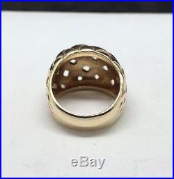 James Avery 14K Yellow Gold Woven Basket Dome Ring Size 6
