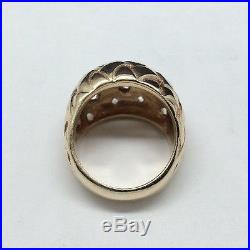 James Avery 14K Yellow Gold Woven Basket Dome Ring Size 6