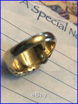 James Avery 14K Yellow Solid Gold Textured Dimensional Nugget Ring Circa 80's