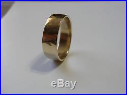 James Avery 14K yellow gold Hammered Amore Wedding Band Ring size 8.5 5.5 grams
