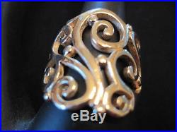 James Avery 14K yellow gold signed open Sorrento swirl ring size 7