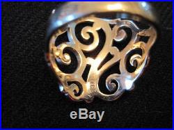James Avery 14K yellow gold signed open Sorrento swirl ring size 7