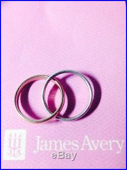 James Avery 14 Karat Gold And Sterling Interlocking Band Ring