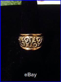 James Avery 14 Karat Gold And Sterling Silver Scroll Ring Size 8