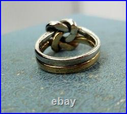 James Avery 14k & 925 Lovers Knot Ring Sz5.5 excellent Condition