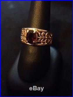 James Avery 14k Adoree Ladies Ring With Garnet Stone (BEAUTIFUL PIECE)