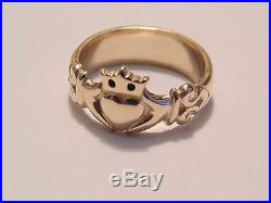 James Avery 14k Gold ADORNED CLADDAGH Ring Size 9.5