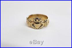 James Avery 14k Gold Adorned Claddagh Ring Size 8.5