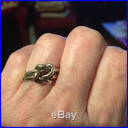 James Avery 14k Gold And Sterling Silver Love Knot Ring Sz 8