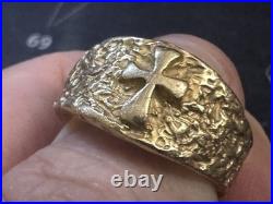 James Avery 14k Gold Cross Band Ring Size 10.5