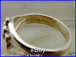 James Avery 14k Gold Cross with Heart Ring Size 7