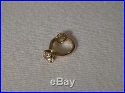 James Avery 14k Gold Engagement Ring Charm Pendant withCubic Zirconia