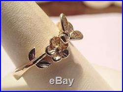 James Avery 14k Gold FLOWERS & BEE Ring Size 8.5