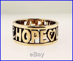 James Avery 14k Gold Faith Love And Hope Ring Size 9