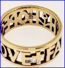 James Avery 14k Gold Faith Love And Hope Ring Size 9