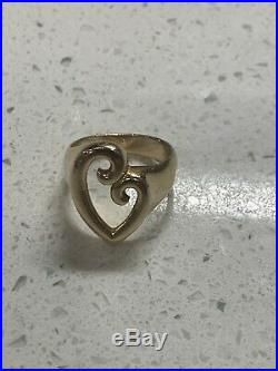 James Avery 14k Gold Mother's Love Heart Ring Sz 6.5