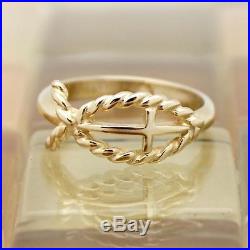 James Avery 14k Gold Rope Ichthus Ring Size 6 Retired