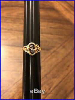 James Avery 14k Gold Spanish Swirl Ring Size 6 Retails For $330