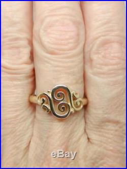 James Avery 14k Gold Spanish Swirl Ring Size 7.75 Lb2915