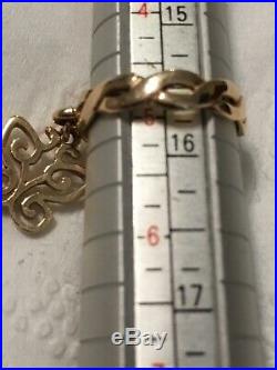 James Avery 14k Gold Spring Butterfly Charm Twisted Dangle Ring Size 5 RETIRED