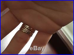 James Avery 14k Gold Stacked Hammered Ring