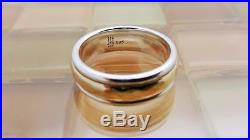 James Avery 14k Gold Sterling Hammered Simplicity Wedding Band Ring Size 7, 6.8g