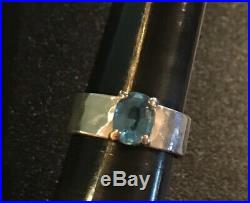 James Avery 14k Gold & Sterling Julietta Blue Topaz Ring Size 7 Retails $265