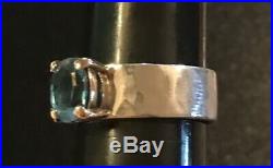 James Avery 14k Gold & Sterling Julietta Blue Topaz Ring Size 7 Retails $265