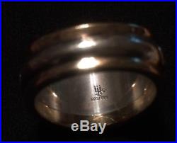 James Avery 14k Gold & Sterling Scrolled Fleur De Lis Ring Size 9 Retails $505