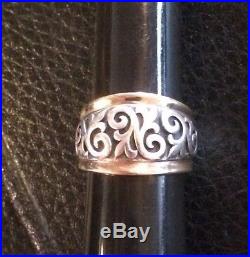 James Avery 14k Gold & Sterling Scrolled Fleur-de-lis Ring Size 7. Retail $490