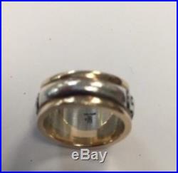 James Avery 14k Gold & Sterling Scrolled Fleur-de-lis Ring Size 7. Retails $505