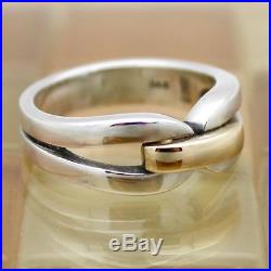 James Avery 14k Gold & Sterling Silver Enduring Bond Ring Size 6, 7.9G RET$155