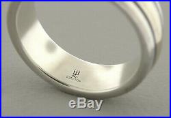 James Avery 14k Gold Sterling Silver Mens Wedding Band Ring Size 11