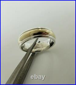 James Avery 14k Gold Sterling Silver Ring Wedding Band Size 8.5 Retired Mens