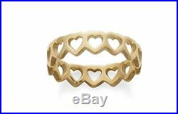 James Avery 14k Gold Tiny Hearts Infinity Love Band Ring 5