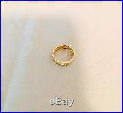 James Avery 14k Gold Twisted Wire Ring Size 4