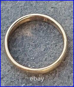James Avery 14k Gold Wedding Band Ring JA 4mm plain classic sz 9.25
