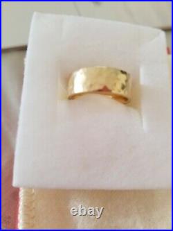 James Avery 14k Hammered Gold Band