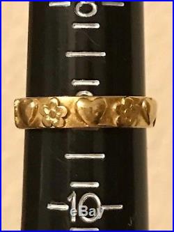 James Avery 14k Hearts and Flowers Ring Band Retired James Avery 14k Ring sz 9