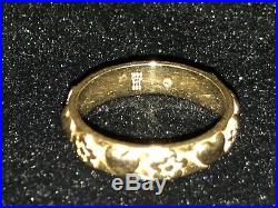 James Avery 14k Hearts and Flowers Ring Band Retired James Avery 14k Ring sz 9