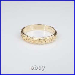 James Avery 14k Leaves and Flowers Ring Yellow Gold Size 8 Retired Rare RG5215