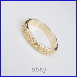 James Avery 14k Leaves and Flowers Ring Yellow Gold Size 8 Retired Rare RG5215