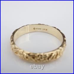 James Avery 14k Leaves and Flowers Ring Yellow Gold Size 8 Retired Rare RG5215