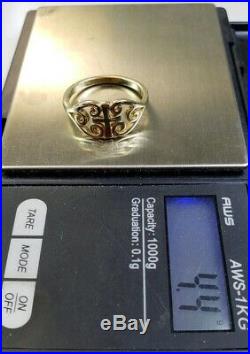 James Avery 14k Scroll Cross Ring Sz10 Mint Condition