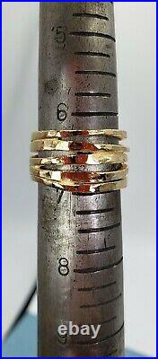 James Avery 14k Stacked Hammered Ring Sz7