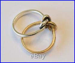 James Avery 14k Sterling Silver Original Lovers Knot Ring US Size 8