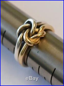 James Avery 14k Sterling Silver Original Lovers Knot Ring US Size 8