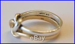 James Avery 14k Sterling Silver Original Lovers Knot Ring US Size 8