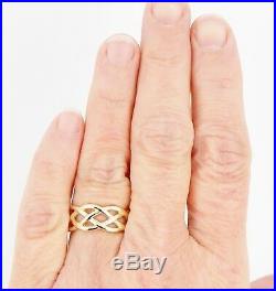 James Avery 14k Woven Band 8mm Ring 6.9 Grams Size 7 1/2 MINT