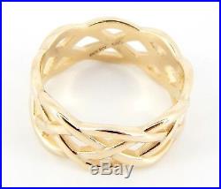 James Avery 14k Woven Band 8mm Ring 6.9 Grams Size 7 1/2 MINT